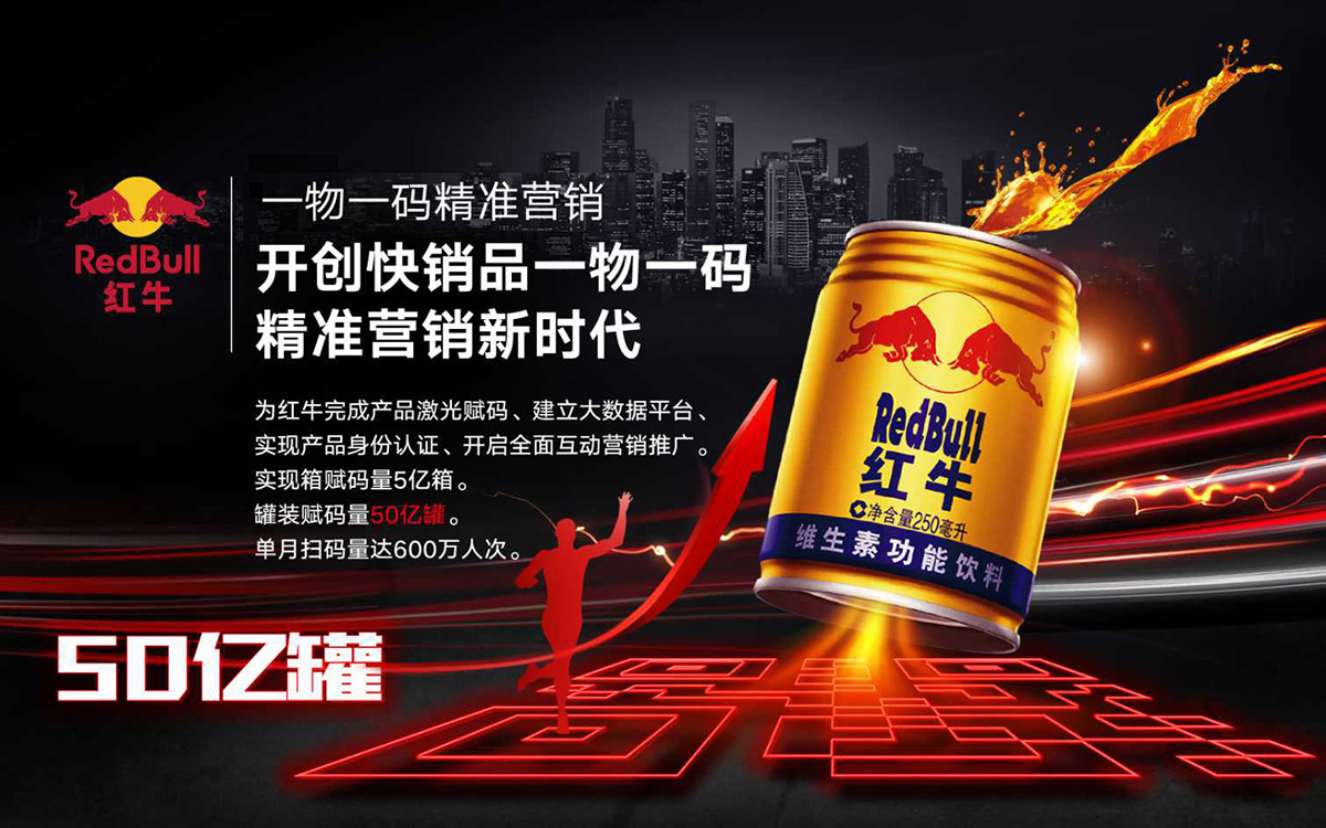 红牛中国饮料快消营销数据平台开发,大数据营销,移动防伪一物一码精准